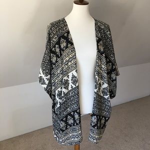 Semi Sheer Oversized Kimono Robe Shawl Jacket